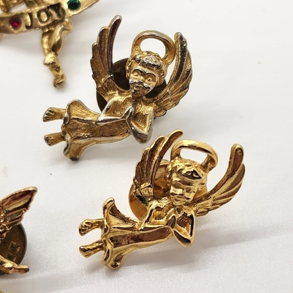 Vtg bulk Lot of 33 resellers Angel cupid Cherub pinback pin lapel brooch - Picture 12 of 12